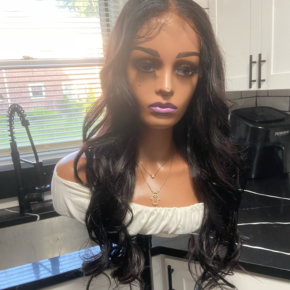 Human hair lace front wig - 28” in length: Peruvian Unit